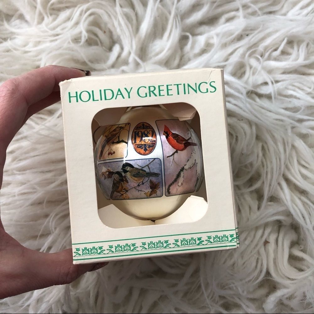 1982 Vintage Winter Birds Ornament